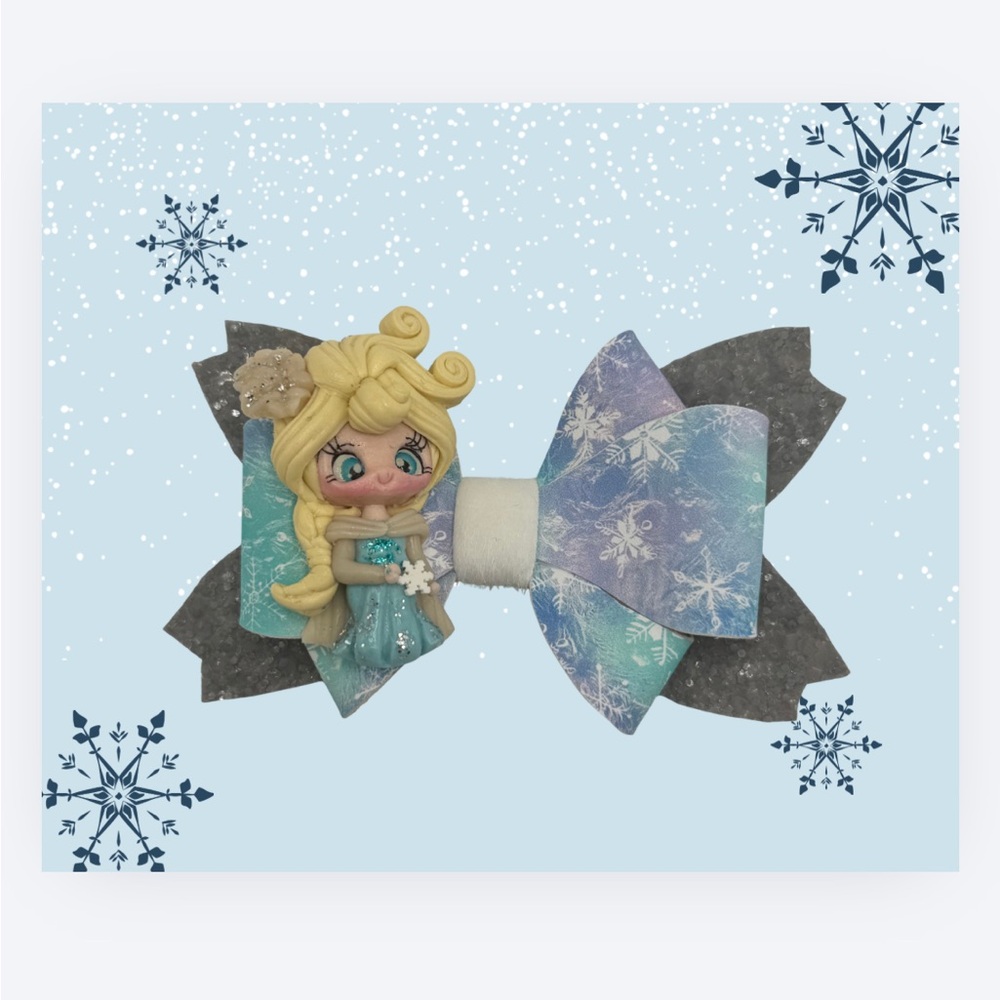 Frozen Princess Hair Bow for Kids, handmade, new never worn